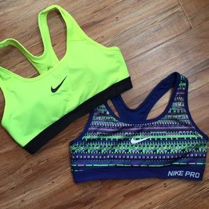 Nike pro sports bras